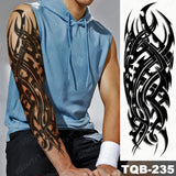 Popxstar Large Arm Sleeve Tattoo Lion Crown King Rose Waterproof Temporary Tatoo Sticker Wild Wolf Tiger Men Full Skull Totem Tatto