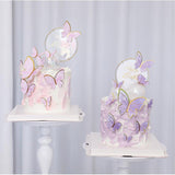 Popxstar Valentine's Day 10Pcs Happy Birthday Cake Topper Cake Decorating Handmade Painted Butterfly Cake Topper for Wedding Birthday Baby Shower Party