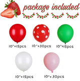 Popxstar 125 Pieces Of Pink Red Green Dots Strawberry Aluminum Mold Balloon Garland Arch Set Baby Shower Girl Birthday Party Decoration