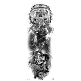 Popxstar New Year's Day Valentine's Day Waterproof Temporary Tattoo Sticker for Men Women Totem Geometric Full Arm Large Size Sleeve Tatoo Fake Tatto Flash Tattoos