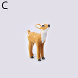 Popxstar Simulation Polyethylene Animal Sika Deer Reindeer Xmas Home Decor Lying Miniatures Christmas Elk Scene Arrangement Props Lying
