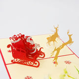 Popxstar 3D Pop UP Santa Cards Marry Christmas Greeting Cards Party Invitations Gifts New Year Greeting Card Anniversary Gifts Postcard