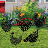 Popxstar 35cm Large Hen Decor Easter Chicken Metal Hen for Easter Gardening Ornaments Iron Yard Art Outdoor Garden Backyard Lawn Decor