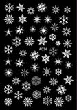 Popxstar Merry Christmas Nail Art Decals Decoration Self Adhesive Nail Art Stickers Manicure Design White Snow Sticker for Nail Design