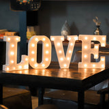 Popxstar DIY LED Letter Night Light Creative 26 English Alphabet Number Battery Lamp Romantic Wedding Party Decoration