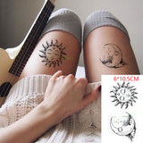 Popxstar Small Men's Tattoos Waterproof Temporary Tattoo Sticker Body Art Love Wave Heartbeat Line Small Size Fake Tatto Flash Tatoo for Girl Women