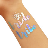 Popxstar Wedding Decorations Accessories Team Groom Team Bride To Be Flash Temporary Tattoos Sticker Bachelorette Hen Party Decoration