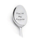 Popxstar Valentines Day Gift Anniversary Gift for Boyfriend Stainless Steel Spoon Good Morning Handsome Present  Wedding Gifts