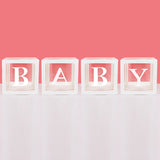 Popxstar A-Z letter Name Transparent Balloon Box BABY ONE Blocks Boy Girl Party Gift Box Wedding Decoration Baby Shower Birthday Party