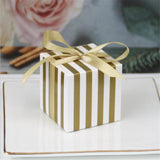 Popxstar Stripes Shape Paper Gift Box Packing Chocolate Candy Box Birthday Party Wedding Decoration DIY Box With Ribbon Festival Supplies