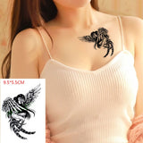 Popxstar Small Men's Tattoos Waterproof Temporary Tattoo Sticker Body Art Love Wave Heartbeat Line Small Size Fake Tatto Flash Tatoo for Girl Women