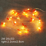 Popxstar Christmas Tree Lights Decorations Santa Claus Snowflake Snowman  LED Fairy Lights Hanging Garland Xmas Home Decor New Year