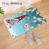 Popxstar Christmas Red Truck Gnome Santa Merry Christmas Mat Outdoor Carpet Christmas Decorations for Home Navidad New Year Gifts