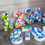 Popxstar   Diy Balloon Box letters Box Custom Name Mosaic Box Mosaic Number Alphabet Frames Balloon Decoration Baby Party Anniversary Decor