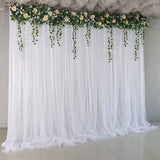 Popxstar 2X2M Silk Tulle Wedding Backdrops Panel Curtain Banquet Party Stage Decoration Romantic Drapery Birthday Background Wall Decor