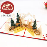 Popxstar 3D Pop UP Santa Cards Marry Christmas Greeting Cards Party Invitations Gifts New Year Greeting Card Anniversary Gifts Postcard
