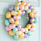 Popxstar 50PCS Children Painting Eggs Toys With Rope Gifts Plastic Hanging Easter Crafts Handmade DIY Toys Fun Kids Birthday Gifts