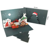 Popxstar 3D Pop UP Santa Cards Marry Christmas Greeting Cards Party Invitations Gifts New Year Greeting Card Anniversary Gifts Postcard