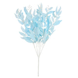 Popxstar 5 Forks Artificial Willow Leaves Green Fake Plants DIY Faux Bouquet Foliage Accessor for Home Wedding Forest Party Decoration