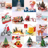 Popxstar 3D Pop UP Santa Cards Marry Christmas Greeting Cards Party Invitations Gifts New Year Greeting Card Anniversary Gifts Postcard