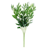 Popxstar 5 Forks Artificial Willow Leaves Green Fake Plants DIY Faux Bouquet Foliage Accessor for Home Wedding Forest Party Decoration