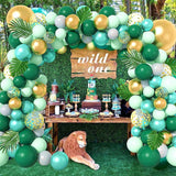 Popxstar Jungle Safari Birthday Party Balloon Garland Arch Kit Animal Balloons for Kids Boys Birthday Party Baby Shower Decorations