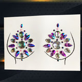 Popxstar 3D Gem Chest Paste Glitter Diamond Tattoo Sticker Woman Nipple Shining Jewelry DIY Ornament For Wedding Bride Breast Decoration