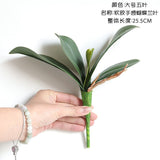 Popxstar 2pcs Artificial Plants Real Touch Phalaenopsis Leaf Decorative Flowers DIY Auxiliary Material Flower Decoration Orchid Leaves