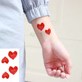 Popxstar Small Men's Tattoos Waterproof Temporary Tattoo Sticker Body Art Love Wave Heartbeat Line Small Size Fake Tatto Flash Tatoo for Girl Women
