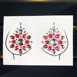 Popxstar 3D Gem Chest Paste Glitter Diamond Tattoo Sticker Woman Nipple Shining Jewelry DIY Ornament For Wedding Bride Breast Decoration