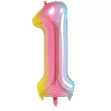 Popxstar 40inch Large Foil Number Balloon 1 Baby Shower Rose Gold Silver Pink Red Blue Helium Ballon 1st Anniversary Birthday Party Ball