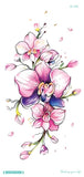 Popxstar   QC Flowers Arms Tattoo Colorful Taty Body Art Waterproof Temporary Tattoo Stickers Rose Fake Tattoo Orchid Tatouage