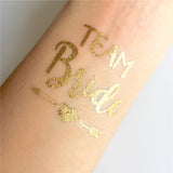 Popxstar 5Pcs Bride Team Bridesmaid team temporary tattoo Bachelor Party Sticker Decoration Mariage Bride To Be Bridal Party Supplies,Q