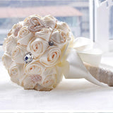 Popxstar Hot artificial wedding bouquets hand made flower crystal bridal wedding bouquets for wedding decoration
