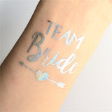 Popxstar 5Pcs Bride Team Bridesmaid team temporary tattoo Bachelor Party Sticker Decoration Mariage Bride To Be Bridal Party Supplies,Q