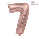Popxstar Rose Gold Wedding Birthday Party Balloons Happy Birthday Letter Foil Balloon Baby Shower Anniversary Event Party Decor Supplies