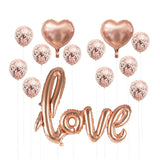 Popxstar Rose Gold Wedding Birthday Party Balloons Happy Birthday Letter Foil Balloon Baby Shower Anniversary Event Party Decor Supplies