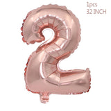 Popxstar Rose Gold Wedding Birthday Party Balloons Happy Birthday Letter Foil Balloon Baby Shower Anniversary Event Party Decor Supplies