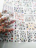 Popxstar 24Sheets in 1 Halloween 3D Nail Art Sticker Black Nail Art Nails Stickers Adhesive Skull Nail Art Lace Stickers Decals Transfers