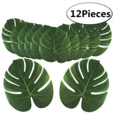 12Pcs Artificial Tropical Palm Leaves for Hawaiian Luau Theme Party Decorations Home Garden Decoration