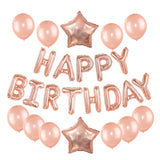 Popxstar Rose Gold Wedding Birthday Party Balloons Happy Birthday Letter Foil Balloon Baby Shower Anniversary Event Party Decor Supplies
