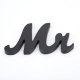 Popxstar New Year Valentine's Day 1 Set Mr & Mrs WEDDING LETTERS Valentine Wedding Decoration White Black Mr AND Mrs Letters Sign Gift Decor Photography Props