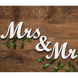 Popxstar New Year Valentine's Day 1 Set Mr & Mrs WEDDING LETTERS Valentine Wedding Decoration White Black Mr AND Mrs Letters Sign Gift Decor Photography Props