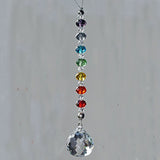 Popxstar 1PCS 20mm 30mm 40mm Crystal Prism Ball Chakra Colors Rondelle Beads Strand Design Rainbow Suncatcher Chrismas Decoration
