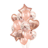 Popxstar Rose Gold Wedding Birthday Party Balloons Happy Birthday Letter Foil Balloon Baby Shower Anniversary Event Party Decor Supplies