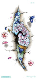 Popxstar   QC Flowers Arms Tattoo Colorful Taty Body Art Waterproof Temporary Tattoo Stickers Rose Fake Tattoo Orchid Tatouage