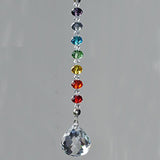 Popxstar 1PCS 20mm 30mm 40mm Crystal Prism Ball Chakra Colors Rondelle Beads Strand Design Rainbow Suncatcher Chrismas Decoration