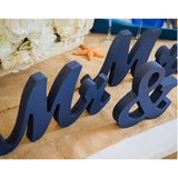 Popxstar New Year Valentine's Day 1 Set Mr & Mrs WEDDING LETTERS Valentine Wedding Decoration White Black Mr AND Mrs Letters Sign Gift Decor Photography Props