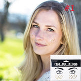 Popxstar 1pack Face Flash Tattoo Festival Party Body Glitter Face Art Tattoo Sticker Eye Decals Eye Shadow Freckles Concealer Dot Pattern