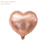 Popxstar Rose Gold Wedding Birthday Party Balloons Happy Birthday Letter Foil Balloon Baby Shower Anniversary Event Party Decor Supplies